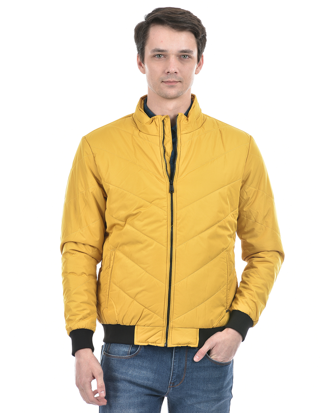 Numero Uno Men Color Block Yellow Jacket